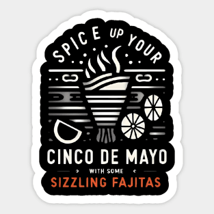 Spice up your Cinco de Mayo with some sizzling fajitas Sticker